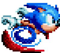 Sonic Mania Running Pixel Art