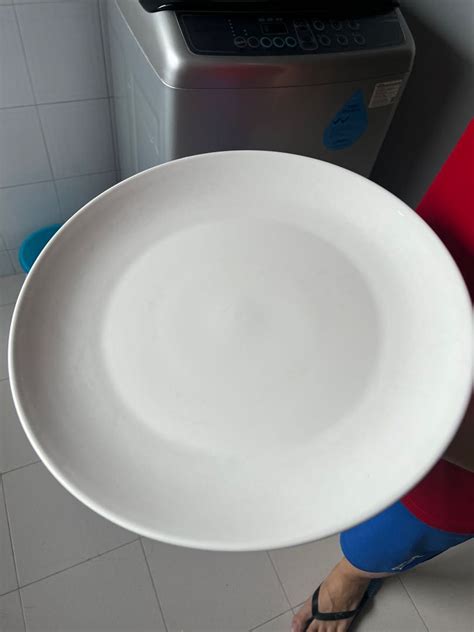 Big white plates, Furniture & Home Living, Kitchenware & Tableware ...