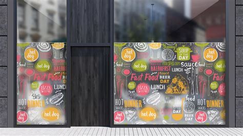 Restaurant Window Decals - Square Signs