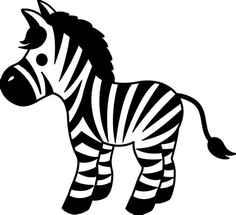 Cute Striped Zebra Clipart - Free Clip Art