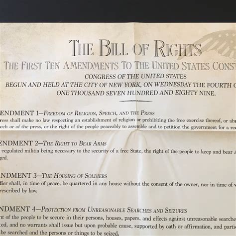 28x20 Bill of Rights Poster the First 10 Amendments Only | Etsy