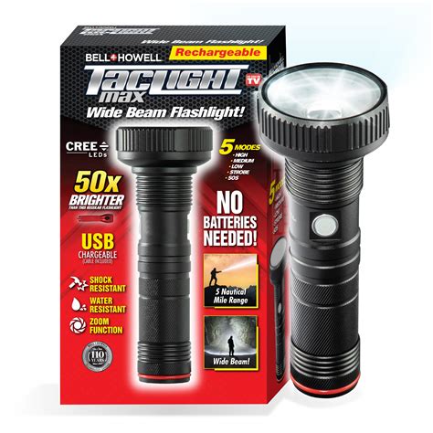 Taclight Max Tac Flashlight 5 Modes Tactical Rechargeable Flashlight - Walmart.com