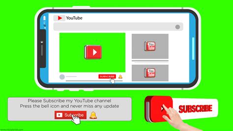 Youtube Subscribe Button And Bell Icon Full Set | PNG, AE, AI, Green Screen - MTC TUTORIALS
