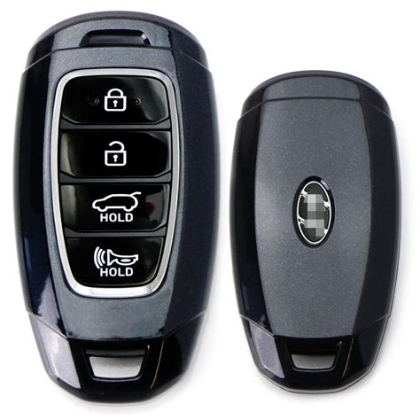 Black Gloss Finish Hard Shell Key Fob Cover For Hyundai Kona Veloster Elantra GT — iJDMTOY.com