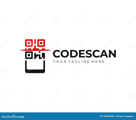 QR Code Scanning Logo Design. QR Code Scanner On Smartphone Vector Design | CartoonDealer.com ...