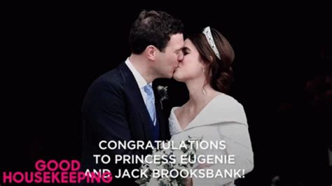 Congratulations To Princess Eugenie And Jack Brooksbank Kissing GIF – Congratulations To ...