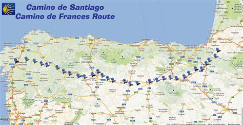 CAMINO FRANCES MAP - Recana Masana