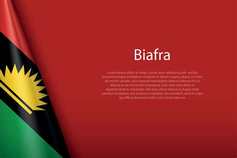 flag of Biafra, Ethnic group, isolated on background with copyspace ...