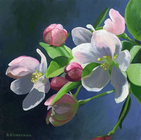 Apple Blossom Painting by Alecia Underhill | Flower art, Blossoms art ...