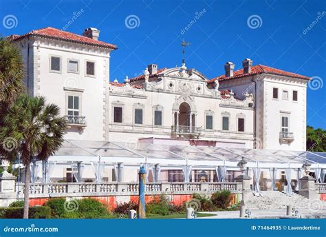 Villa Vizcaya Museum view stock image. Image of miami - 71464935