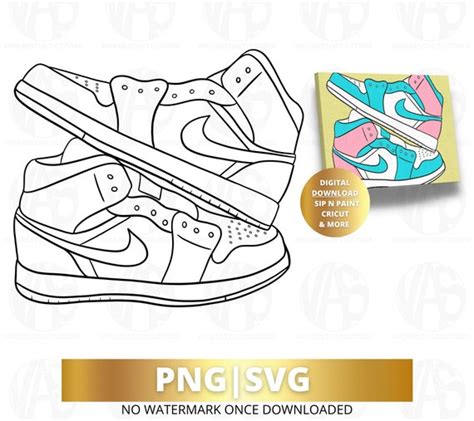 Sneaker Shoe Outline PNG Svg Shoe Svg Sneaker Clipart - Etsy