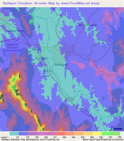 Elevation of Badlapur,India Elevation Map, Topography, Contour