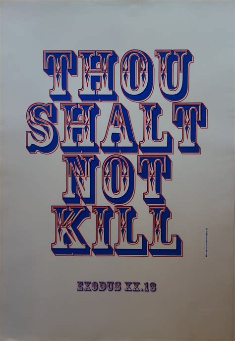 Thou Shalt Not Kill – Poster Museum