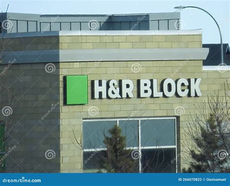 H and R Block Building Signage of a Building Editorial Photography - Image of people, internal ...