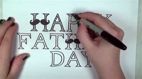 Happy Father's Day Card Drawing Lesson | CC - YouTube