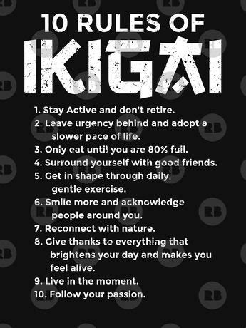 "The Ten Rules of Ikigai Life Meaning Purpose" Essential T-Shirt for Sale by FanaticTee ...