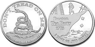 1 Oz Silver Rounds with Patriotic "Don't Tread on Me / Tea… | Flickr