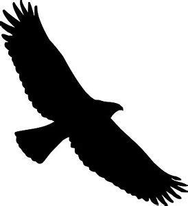 Soaring Eagle Bird Silhouette Decal Vinyl Sticker Car Van Laptop ...