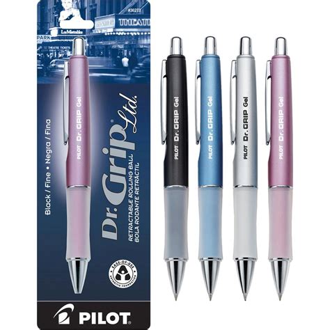 Pilot Dr. Grip Retractable Gel Rollerball Pens - Fine Pen Point - 0.7 ...