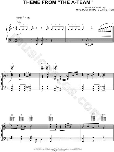 "Theme from The A-Team" from 'The A-Team' Sheet Music in F Major - Download & Print - SKU: MN0042179