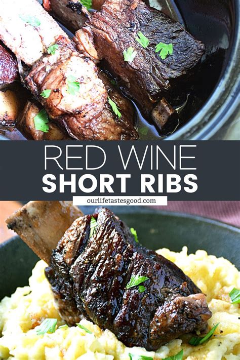 Red Wine Short Ribs made in the Slow Cooker | Healthy sweets recipes, Short ribs, Vegetarian ...