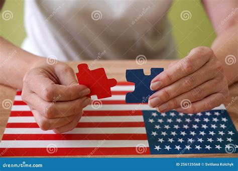 American Flag and Symbol of Ballot, Democrats or Republicans? United ...