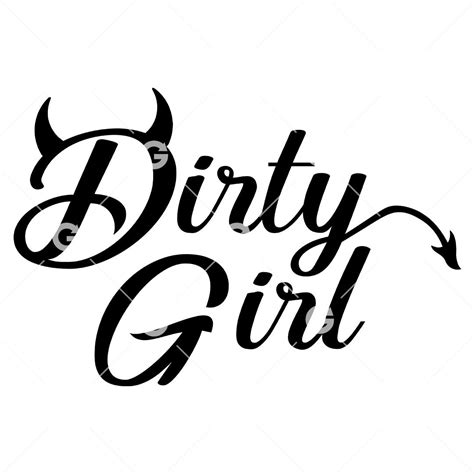 Funny Dirty Girl With Devil Horns SVG | SVGed