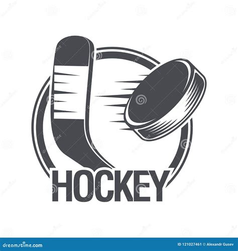 Set Of Vintage Hockey Emblems, Logos, Badges, Labels Cartoon Vector ...