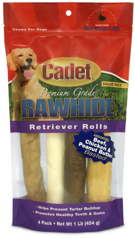 Cadet Rawhide Retriever Rolls for Dogs, Assorted Flavors | PetFlow