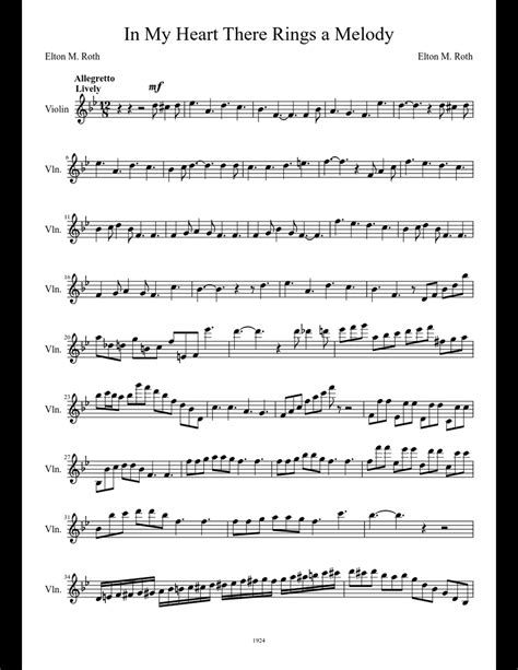 In My Heart There Rings a Melody sheet music download free in PDF or MIDI