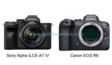 Sony Alpha ILCE-A7 IV vs Canon EOS R6 Specifications Compari