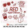 Taylor Swift Red Album Embroidery Design – The Eras Tour Embroidery ...