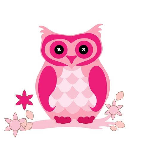 Owl Clipart Cute Pink Free Stock Photo - Public Domain Pictures