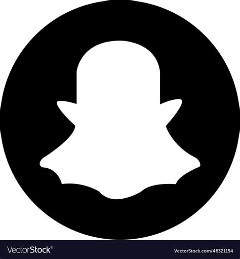 Snapchat logo messenger icon realistic social Vector Image