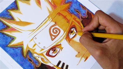 Speed Drawing - Naruto Kyuubi Mode - YouTube