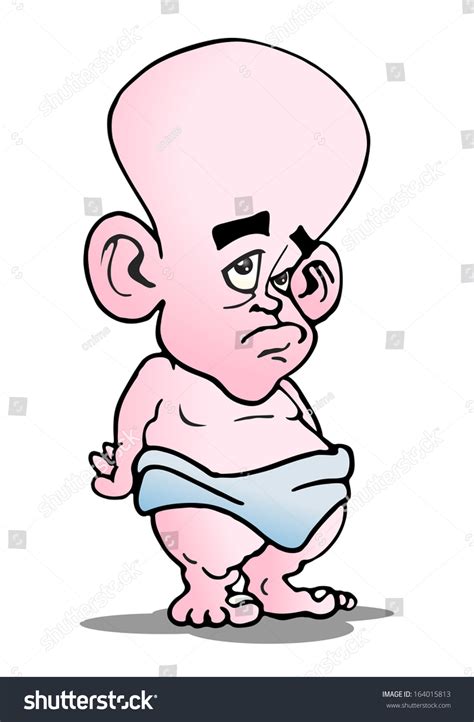 Illustration Baby Big Head On Isolated Stock Illustration 164015813 | Shutterstock