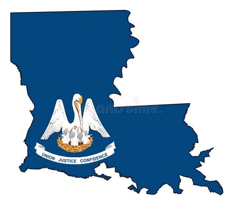 Louisiana Flag on a Flag Stand Stock Vector - Illustration of ...