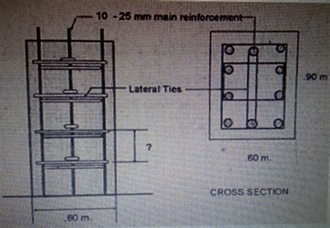 Solved find the number 10mm lateral ties and tie wire if | Chegg.com