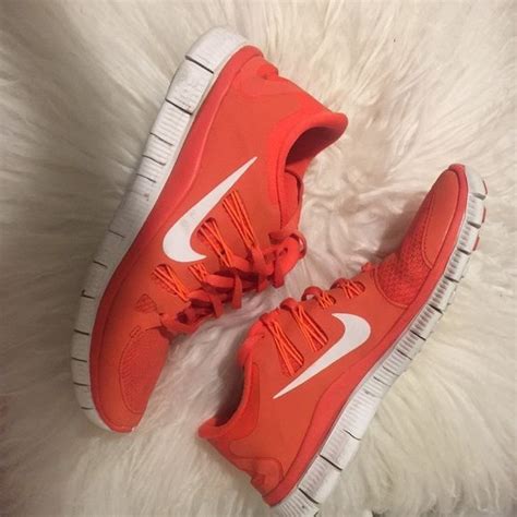 Orange Nike Free Run 5.0 Super cute running shoes Nike Shoes Athletic ...