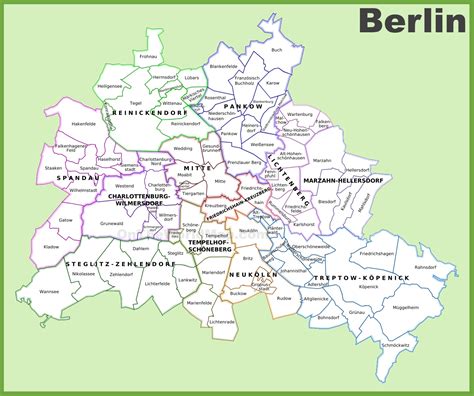 Berlin districts map