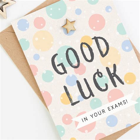 Good Luck Exam Card By Loom Weddings | notonthehighstreet.com