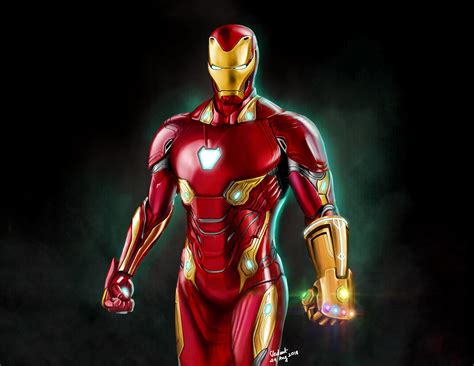 Iron Man Infinity Gauntlet Artwork, HD Superheroes, 4k Wallpapers ...