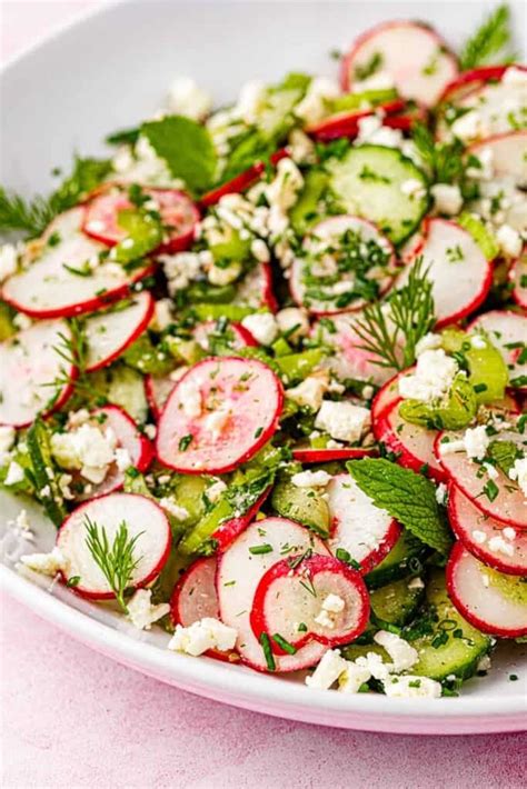 Cucumber Radish Salad | The Mediterranean Dish