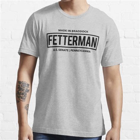 "John Fetterman for US Senate (black)" T-shirt for Sale by Thelittlelord | Redbubble | john ...