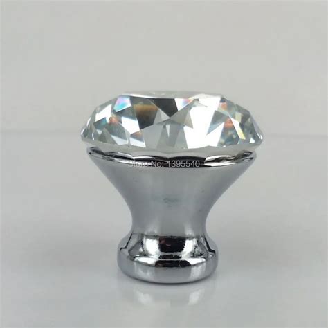 New 10pcs 30mm K9 Crystal Cabinet Knobs Furniture Hardware Drawer Handles Wardrobe Pulls ...