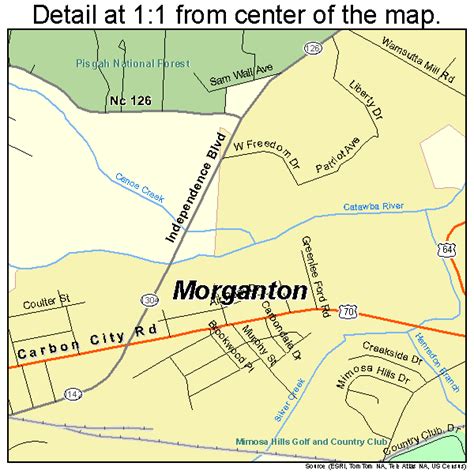 Morganton North Carolina Street Map 3744400