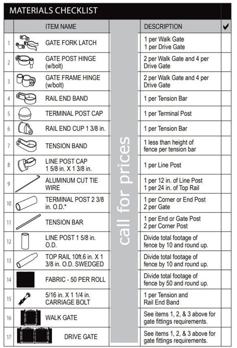 Chain Link Parts List, Chain Link Fence Parts and Supplies | FenceMaster