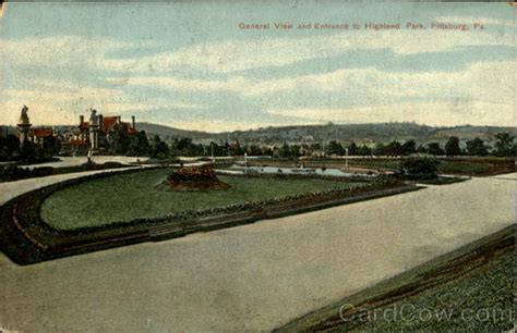 General View And Entrance To Highland Park Pittsburgh, PA