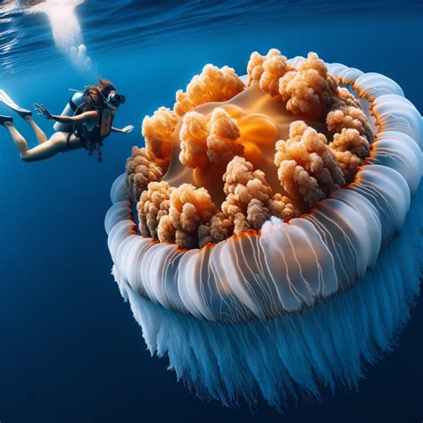 Lion's Mane Jellyfish Size Compared to Human: A Visual Guide