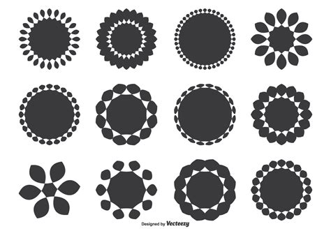 Assorted Decorative Round Shape Set - Download Free Vector Art, Stock Graphics & Images